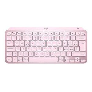 Logitech mx keys mini tastiera illuminata wireless bluetooth querty led compatta italiano rosa