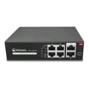 Atlantis a02-f6p4-65w switch poe 6 porte 10/100 di cui 4 poe 65 w