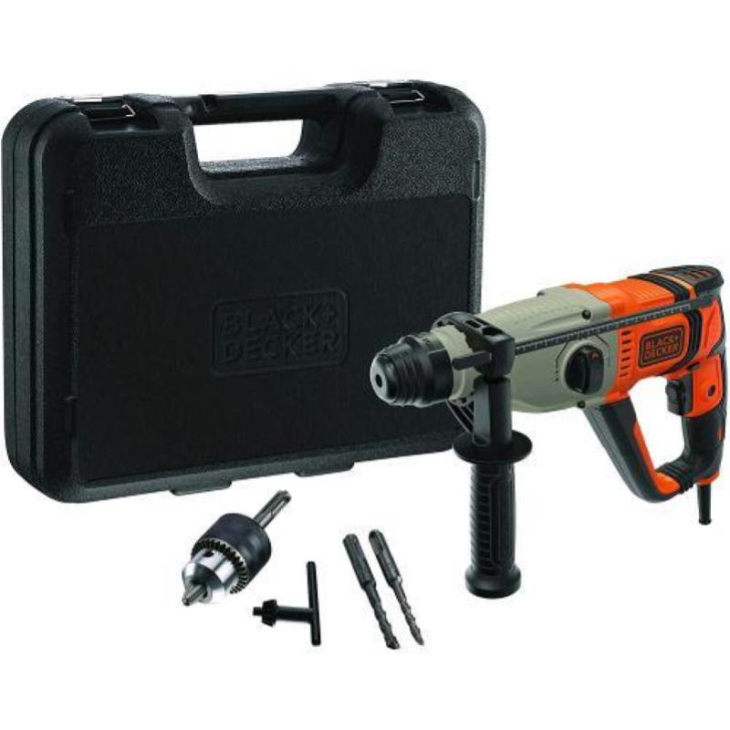 Black & decker martello tassellatore scalpellatore 800w con valigetta