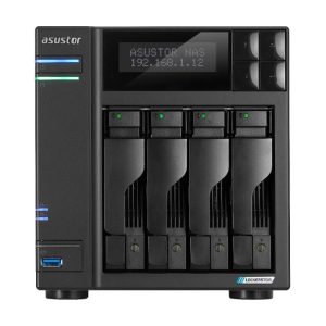 Asustor lockerstor 4 nas chassis desktop celeron n5105 2ghz ram 4gb-4bay hdd/ssd 2.5/3.5/m.2-lan 100/1000/2500 mbps colore nero