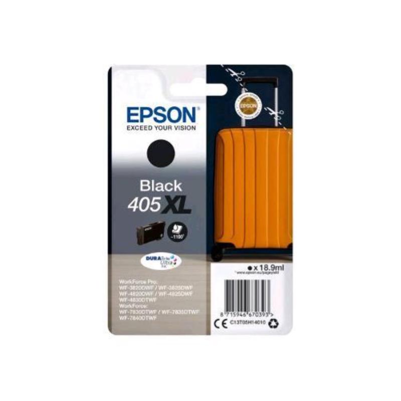 Epson 405xl cartuccia inchiostro nero 18.9 ml blister con allarme per workforce wf-7310, 7830, 7835, 7840- workforce pro wf-3820, 3825, 4820, 4825, 4830