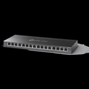 Tp-link tl-sg116p v1 switch non gestito - 16 x 10/100/1000 (poe+) - poe+ (120 w) desktop nero