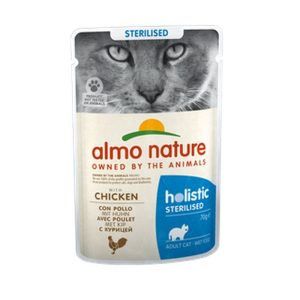 Almo Nature Sterilised con Pollo per Gatti 70gr