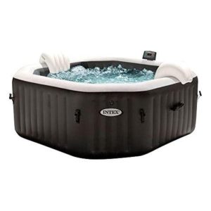 Intex pure spa bubble e jet massage deluxe ottagonale 201×71 cm 4 posti con pompa, riscaldatore, sistema purificazione acqua, clorinatore, 2 poggia testa, i,1