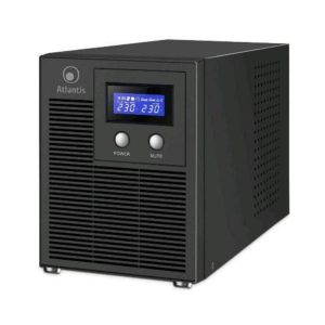 Atlantis a03-hp3003p gruppo di continuita onda sinusoidale pura 2000va 1400w line interactive display lcd porta usb-hid 6 uscite iec 2 batterie 12v-9ah porta seriale rs232 slot per snmp black