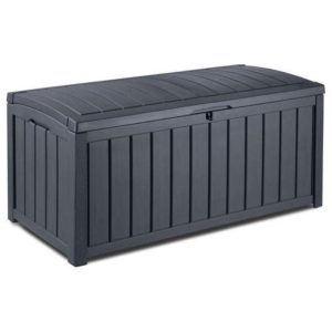 Keter baule da giardino glenwood in resina 128x65x61h – 390 lt – marrone