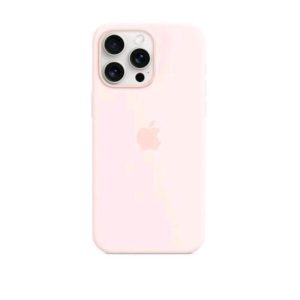 Apple iphone 15 pro max custodia magsafe in silicone light pink