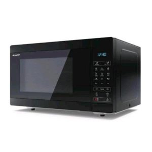 Sharp mg81eb forno a microonde con grill 1000w 28 lt controllo digitale 11 livelli di potenza funzione di scongelamento nero