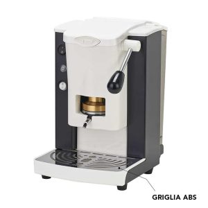 Faber piccola slot macchina per caffe` manuale cialde 44mm pressacialda in ottone regolabile telaio metallo e policarbonato neri bianco