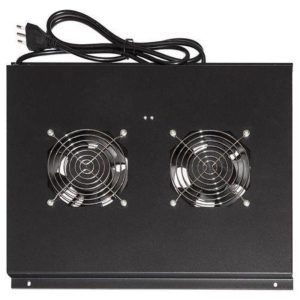 Link modulo 2 ventole a soffitto colore nero per armadi 22-42u profondi 600 mm link