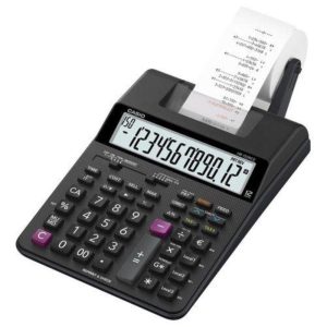 Casio hr-150rce calcolatrice scrivente portatile a 12 cifre stampa 2 righe a secondo check&correct alimentatore incluso nero