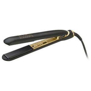 Elmot piastra per capelli luxury hairline diamante nero e oro