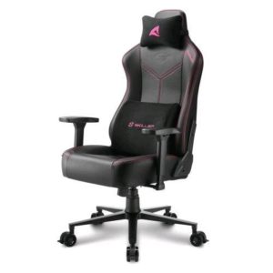 Sharkoon skiller sgs30 poltrona gaming in pelle imbottita nero/rosa