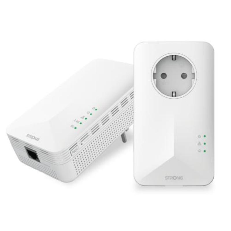 Strong powerline wifi 1000 duo kit di 1 adattatore powerline 1000 + 1 adattatore powerline wi-fi 1000 1000 mbit/s bianco