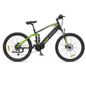 Argento performance pro bicicletta elettrica 250w ruote da 2.752 x 27.5 velocita` 25 km/h autonomia 50/90 km full suspension nero verde