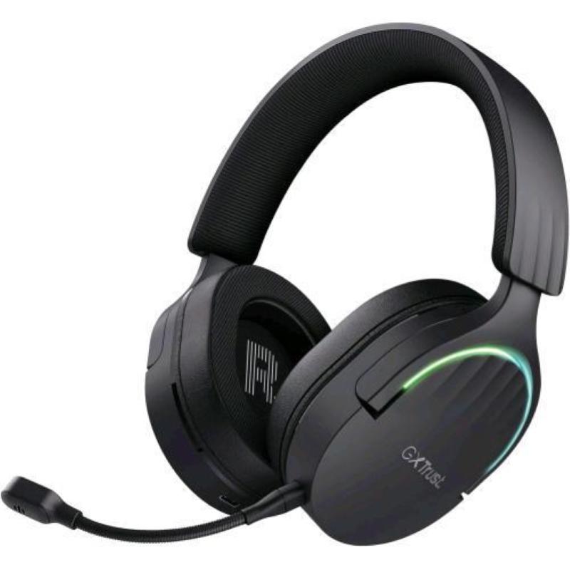 Trust gxt491 fayzo cuffie gaming con microfono wireless rgb bluetooth + rf 2.4ghz over ear surround 7.1 nero