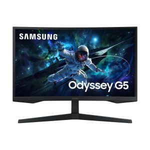 Samsung monitor gaming odyssey g5 (s27cg552), curvo (1000r), 27“, 2560×1440 (wqhd 2k), hdr10, va, 165 hz, 1 ms (mprt), freesync, hdmi, display port, ingresso audio, flicker free, eye saver mode
