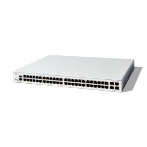 Cisco catalyst c1200-48t-4x switch gestito l3 – 48 x 10/100/1000base-t + 4 x 10 gigabit sfp+ montabile su rack bianco