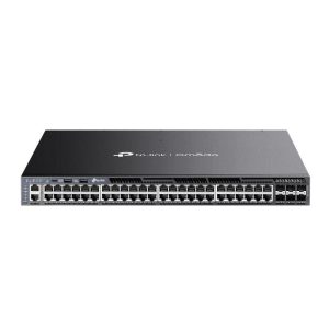 Omada 48-portgigabit stackable l3 managed poe+ switch with 6 10