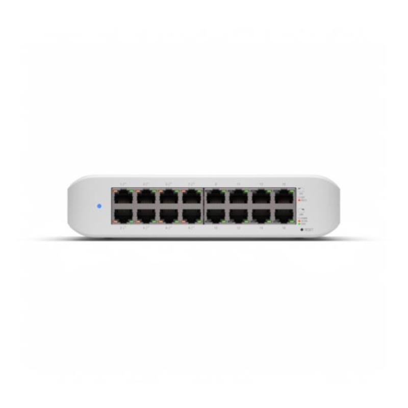 Ubiquiti usw-lite-16-poe-eu switch switch gestito l2 -16 porte gigabit (10/100/1000) di cui 8 poe+ 30 w per porta desktop bianco