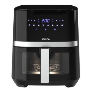 Jocca friggitrice aria 1450w 5 lt con finestra schermo led touch screen 8 programmi nero