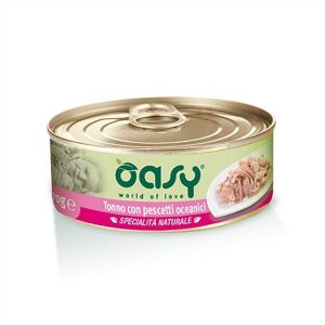 Oasy Natural Adult Tonno e Pescetti Oceanici per Gatti
