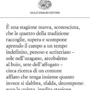 Quinta stagione. Monologo drammatico