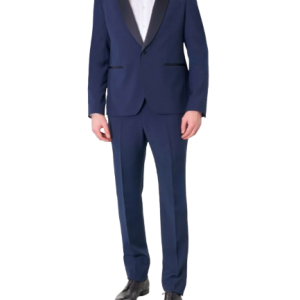 Abito ANGELO EMILIANI con rever sciallato in raso art.SMK-S-01 52 IT Blu oltremare ANGELO EMILIANI Poliestere Italia