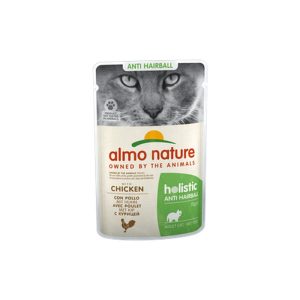 Almo Nature Cat Holistic Anti Hairball con Pollo per Gatti 70gr Peso Confezione 70 g - KIT 12x