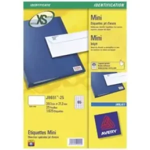 Avery J8651-25 Etichetta Per Stampante Bianco