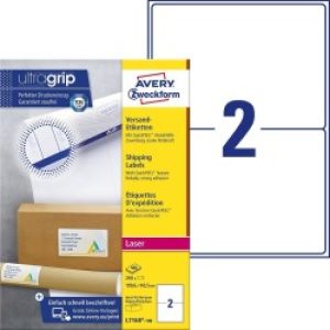 Avery L7168-100 Etichetta Autoadesiva Rettangolo Permanente Bianco 200 Pz