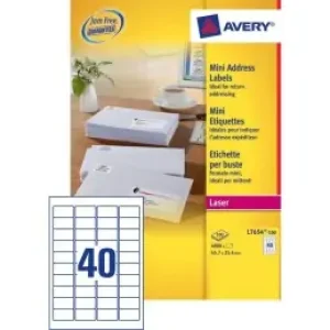 Avery L7654-100 Etichetta Per Stampante Bianco Autoadesiva