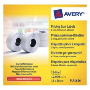 Avery Plp1626 Etichetta Autoadesiva Con Prezzo Permanente Bianco 12000 Pz