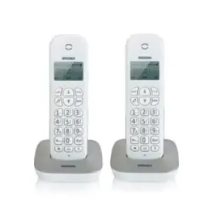 Brondi Gala Twin Telefono Dect Identificatore Di Chiamata Grigio, Bianco
