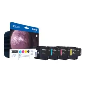 Brother Lc1220valbp Cartuccia D'inchiostro 4 Pz Originale Nero, Ciano, Magenta, Giallo