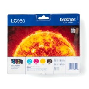 Brother Lc980valbp Cartuccia D'inchiostro 4 Pz Originale Nero, Ciano, Magenta, Giallo