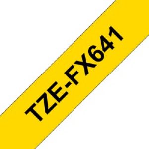Brother Tze-fx641 Nastro Per Etichettatrice Nero Su Giallo Tz