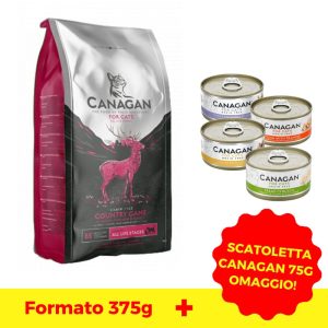 Canagan Country Game per Gatti Peso Confezione 375 g + 1 LATTINA OMAGGIO!