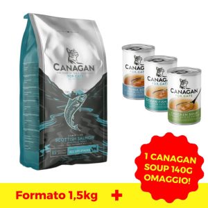 Canagan Scottish Salmon per Gatti Peso Confezione 1.5 KG + 1 SOUP OMAGGIO!