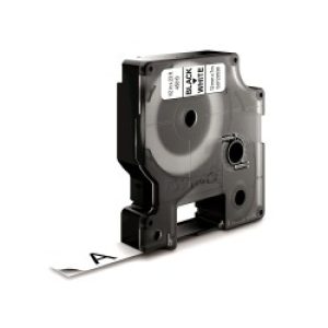 Dymo D1 - Standard Etichette Nero Su Bianco 12mm X 7m