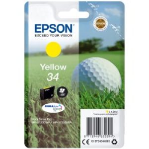 Epson Golf Ball Singlepack Yellow 34 Durabrite Ultra Ink