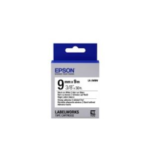 Epson Nastro Fondo Bianco Per Testo Nero, Altamente Adesivo 9/9 Lk-3wbw