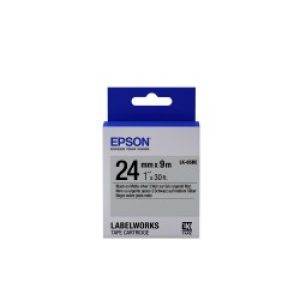 Epson Nastro Fondo Opaco Argento Per Testo Nero 24/09 Lk-6sbe