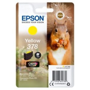 Epson Squirrel Singlepack Yellow 378 Claria Photo Hd Ink