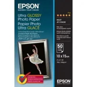 Epson Ultra Glossy Photo Paper - 10x15cm 50 Fogli