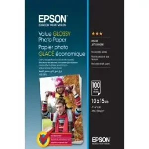 Epson Value Glossy Photo Paper - 10x15cm 100 Fogli