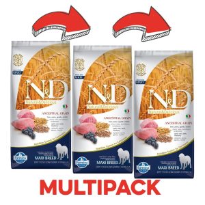 Farmina N&D Low Grain Adult Maxi Agnello e Mirtillo Peso Confezione 12 Kg – PROMO 3x  (*)