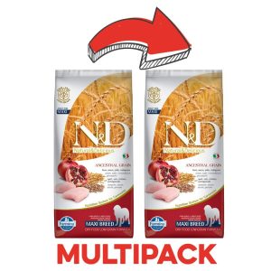 Farmina N&D Low Grain Adult Maxi Pollo e Melograno Peso Confezione 12 Kg - PROMO 2x (*)