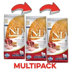 Farmina N&D Low Grain Adult Maxi Pollo e Melograno Peso Confezione 12 Kg – PROMO 3x  (*)