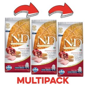Farmina N&D Low Grain Puppy Maxi Pollo e Melograno Peso Confezione 12 Kg – PROMO 3x  (*)